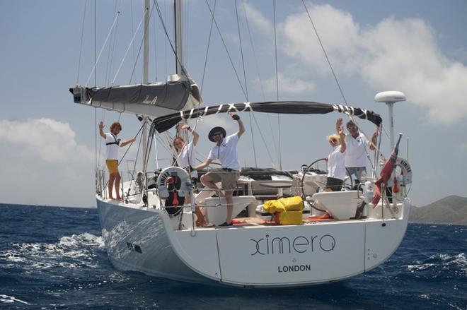 Waving goodbye to the Caribbean - Ximera at the start © WCC / Isabelly Tremblay